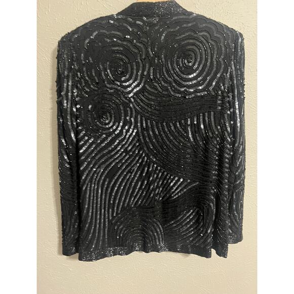 Vintage Leslie Fay Evenings Beaded Silk Jacket Medium - Picture 2 of 9